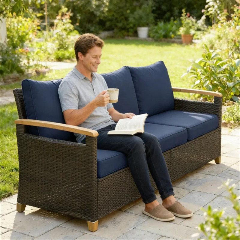 Upholstered 75.6 " Fabric Sofa