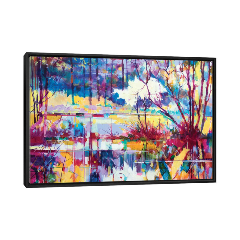 Edge Of Meadowcliff by Doug Eaton - Painting on Canvas, 101.6 cm H x 66.04 cm W, Black Framed