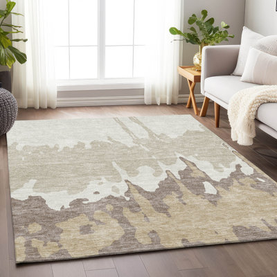 Tapis ivoire Prisco lavable à la machine de qualité supérieure