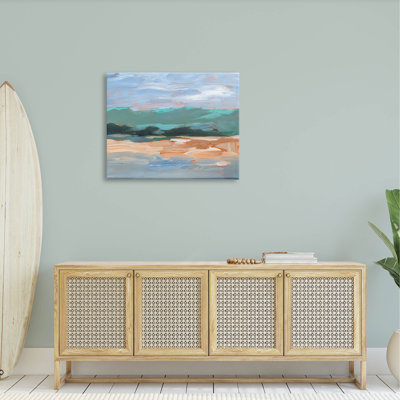 Art moderne, estampe numérique de paysage brossé par Ethan Harper