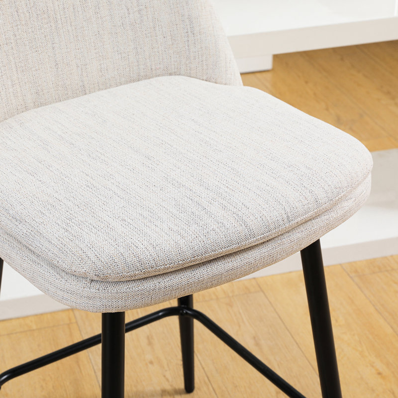 Deboroh  Swivel  25.6" Counter  Stool, White