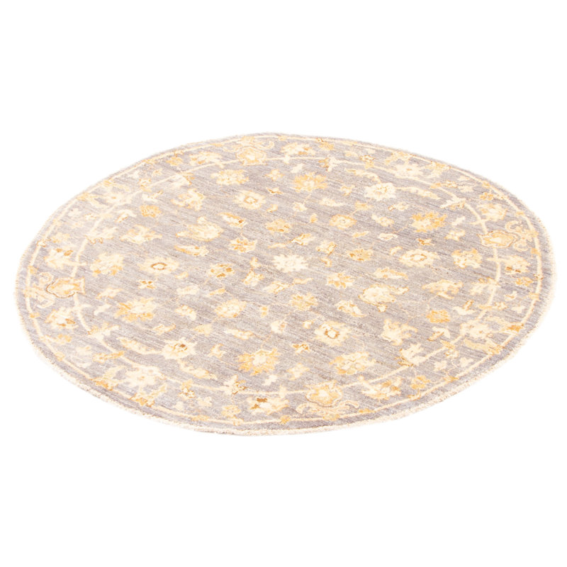Tapis gris Peshawar Oushak 4 pi 0 po x 4 pi 2 po