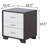 White and Black 3-drawer Rectangular Accent Table