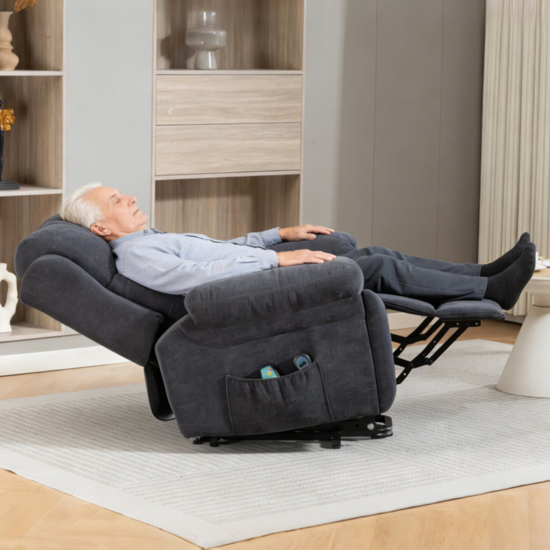 Fauteuil inclinable de massage de 39,6 po de largeur avec massage lombaire et porte-gobelet dissimulé, canapé inclinable réglable