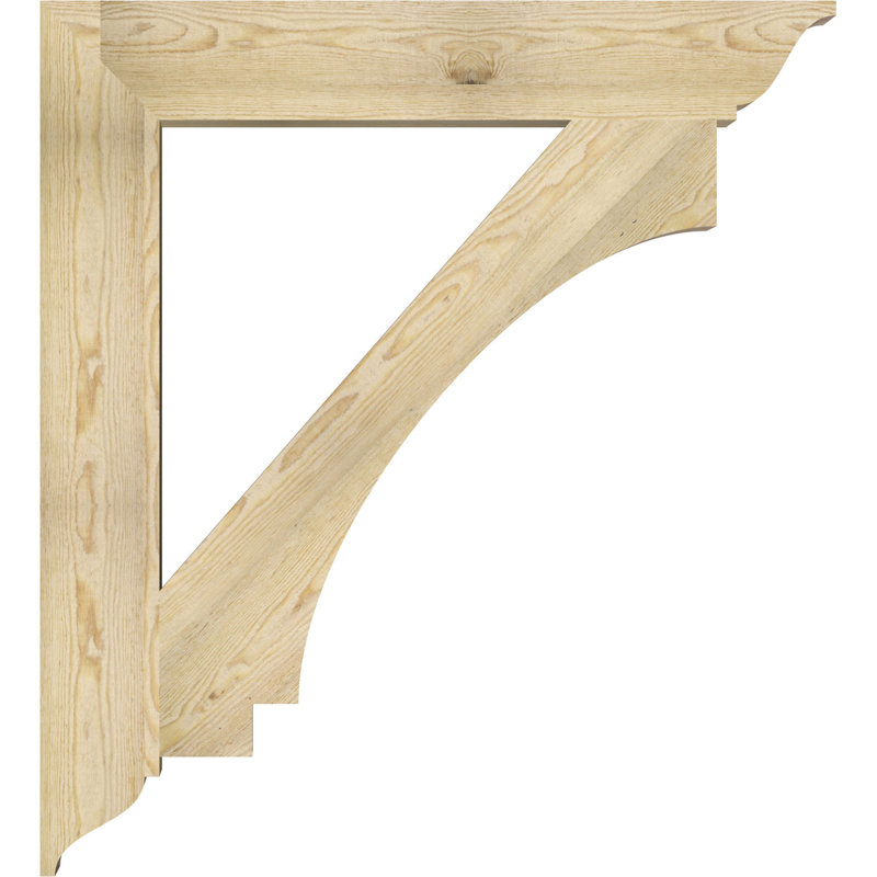 H 6 po x l 40 po x Support en bois / corbeau, Sapin de Douglas, H 44 po x l 6 po x P 40 po