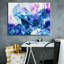  «Abstract Pouring H» par Jean Plout, art mural sur toile, 34 po x 26 po