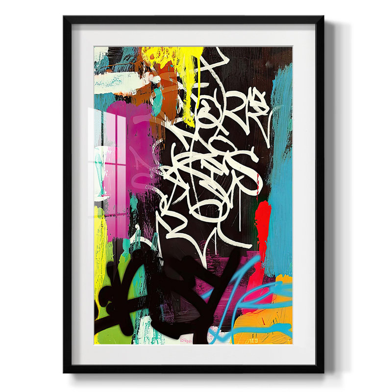 Street Style I - Impression encadrée, H 28,5 po x l 20,5 po, Noir