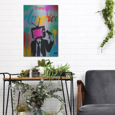 «Enjoy America» par Abstract Graffiti, art mural