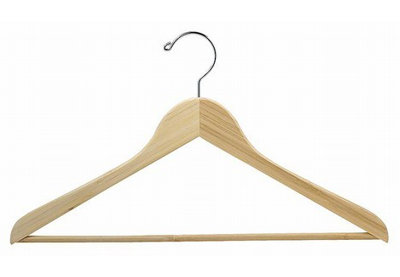 Cintre en bambou avec barre pour robe / chandail / chandail