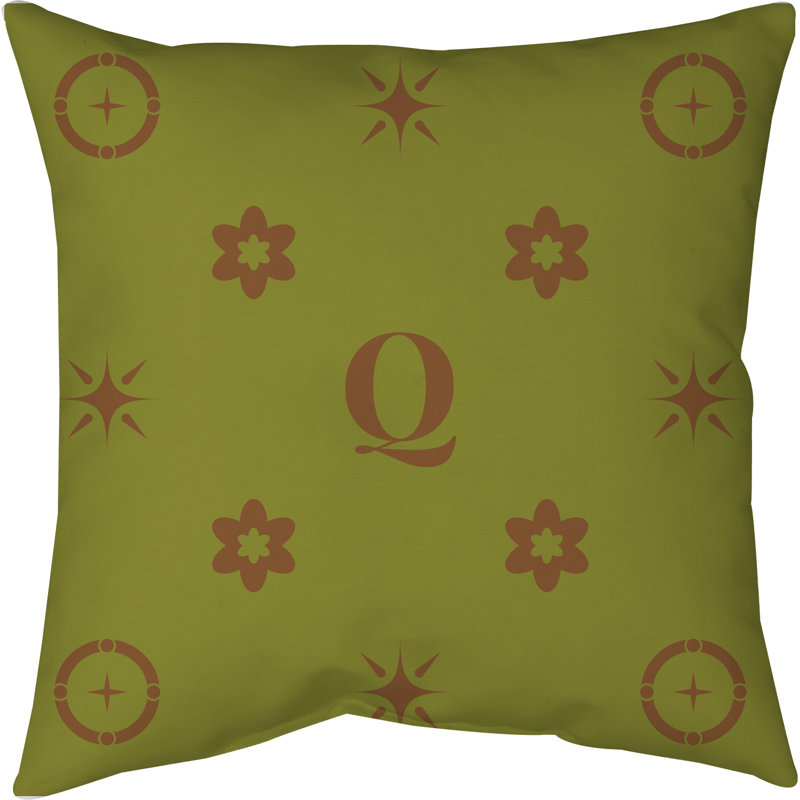 Coussin en polyester Spun, Yes, Vert/rouge