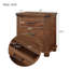 Ensemble de table de chevet rustique en bois massif récupéré à trois tiroirs Rustic