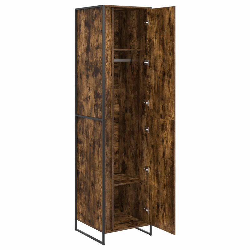 Manufactured Wood Wardrobe, Smoke Oak