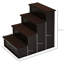 4 Step Wooden Pet Stairs, Non-Slip Carpeted Dog Steps for Bed & Sofa, Dark Brown, Holds up to 30kg, 40 x 59 x 54.2 cm-864236005