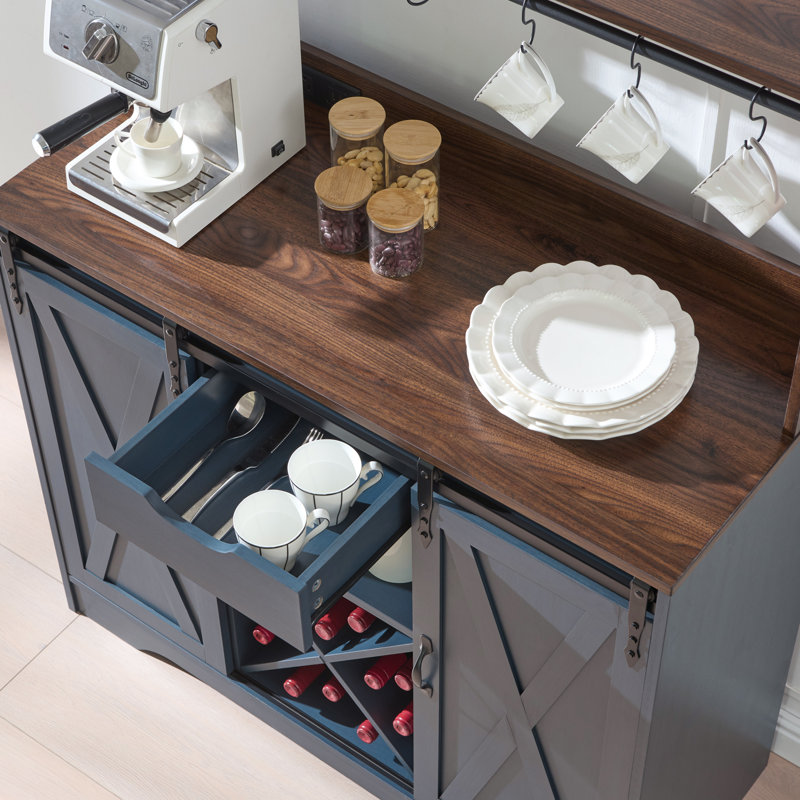 Buffet de cuisine 39,4 po Vehorn, Bleu