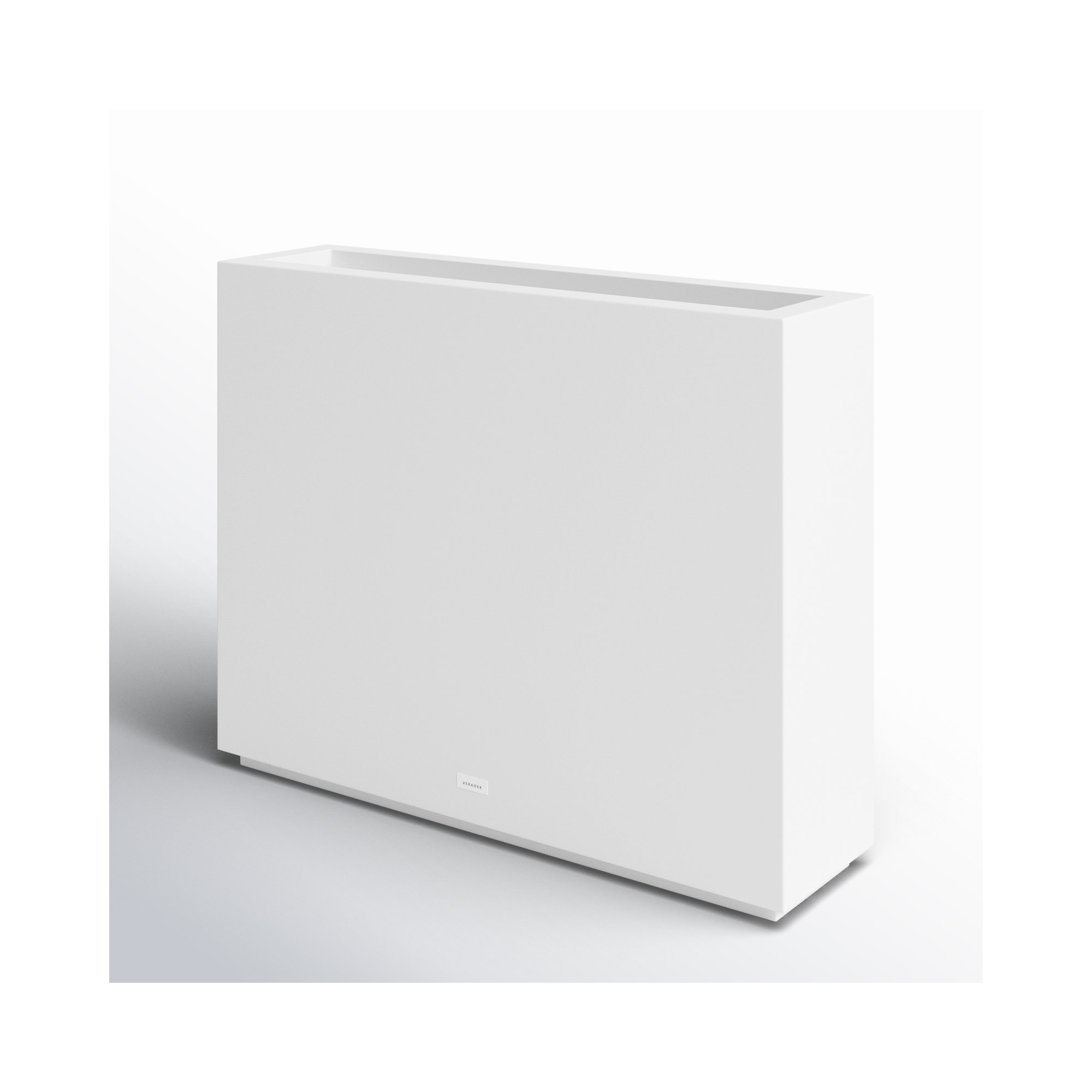 Block Series Span Planter, White, 24.25” H x 30” W x 12” D