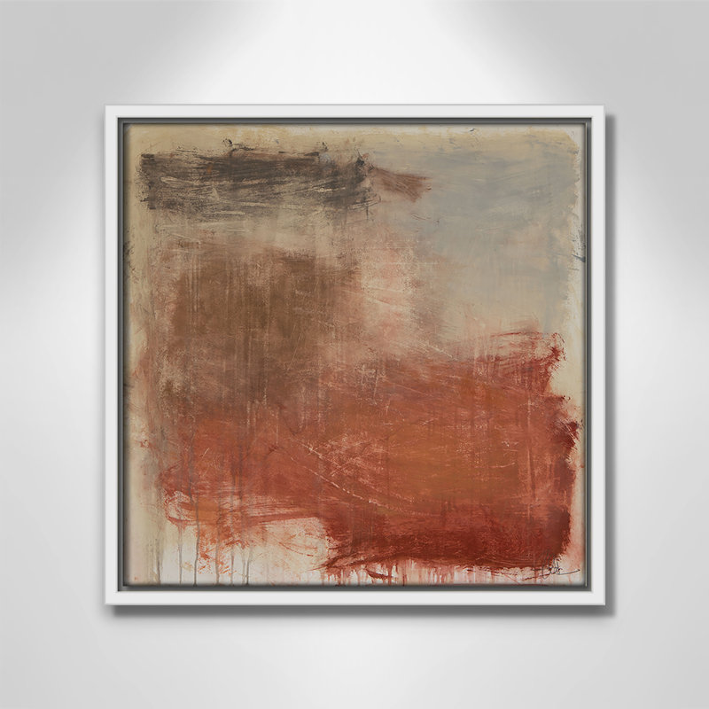 «Colin Autumn Over The Rivera» par, H 13,5 po x l 13,5 po, Blanc