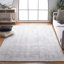 Tapis gris clair en laine / coton / laine tissé à la main Abbie-Lei-66644871