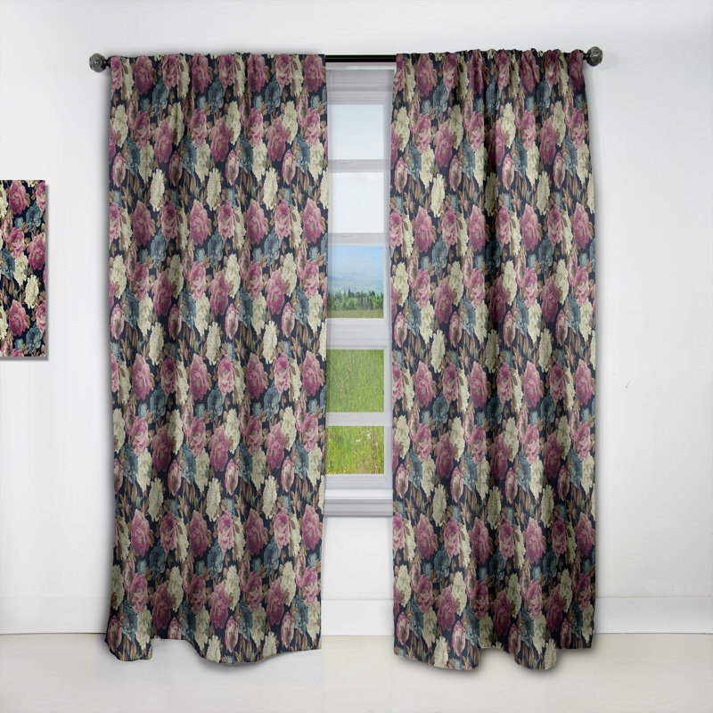 Rideau en lin / polyester Molinaire, L 52 po x L 95 po