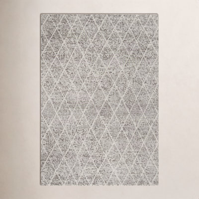 Huberty Brown Gray Hand-Woven Geometric Rug