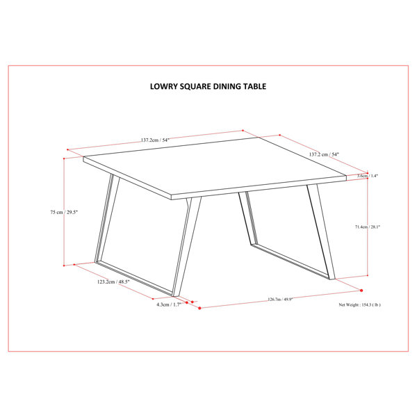 Dimensions du produit