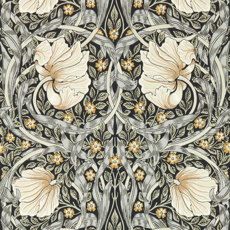 3' L x 2' W Wallpaper Roll, Ink/Sage