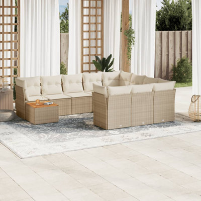 Ensemble de canapé de jardin Vidaxl beige