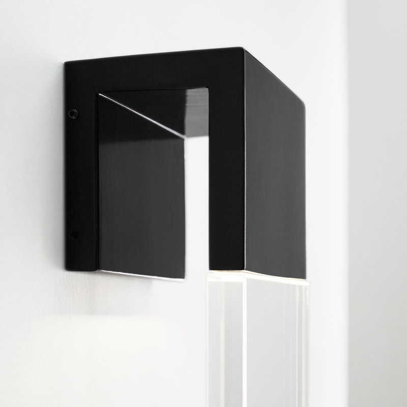 Kulma 1 - Light LED Outdoor Flush Mount, Black, 10.5" H x 4.5" W x 3" D