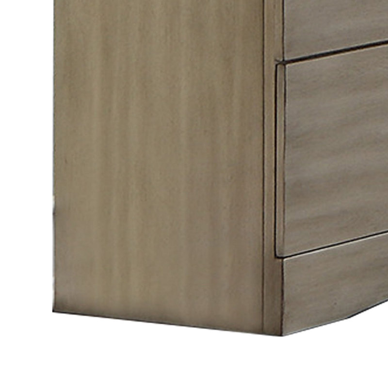 Commode double 6 tiroirs l 17 po, Brun clair