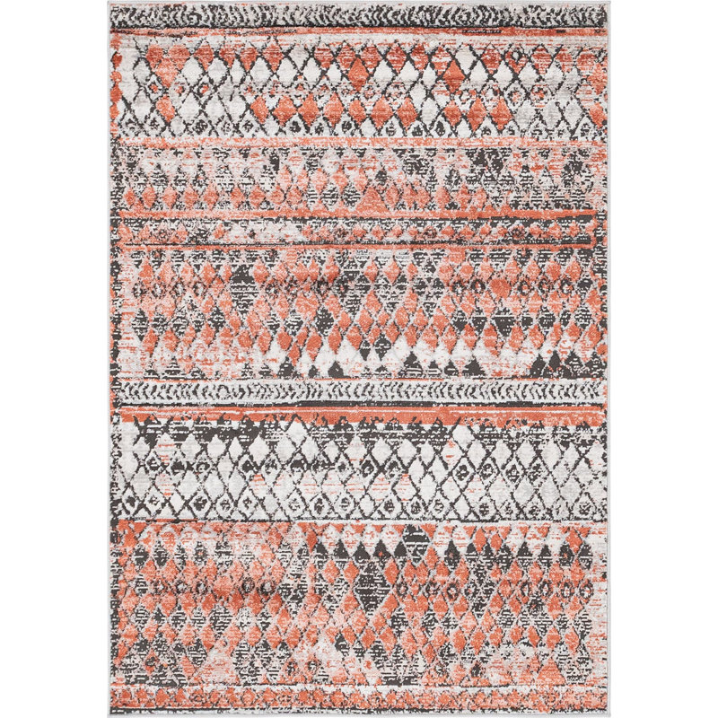 Geometric Indoor Rug, Rectangle 4'1" x 6'1"