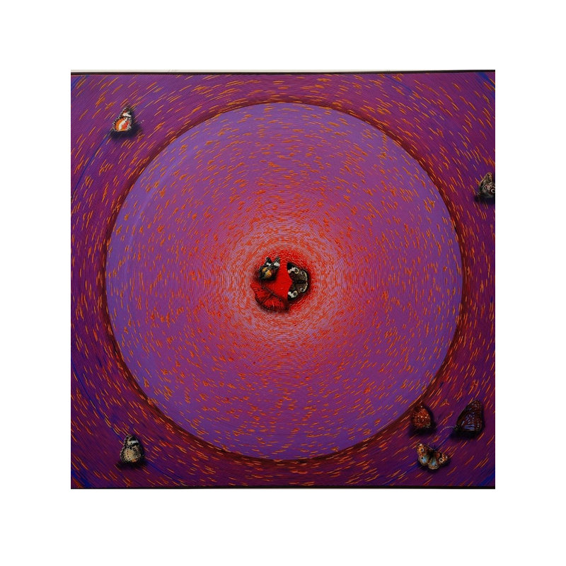 Happy Vibration Acrylic Painting by Ghanshyam Gupta – Large 60" x 60" Abstract Spiritual Wall Art on Canvas for Modern Home Decor