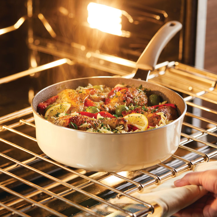 Rachel Ray Cook and Create 12.5 Aluminum Non-Stick Skillet Almond