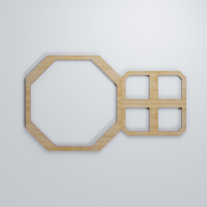 Panneaux muraux en bois Johnston, Hickory, H 23 7/8 po x l 39 1/4 po x P 1/4 po