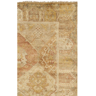 Oushak Oriental Hand-Knotted Wool Gold/Brown Area Rug