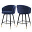 Tabouret de bar et de comptoir pivotant et rembourré de 66 cm (26 po) avec cadre en métal, supporte jusqu'à 159 kg (350 lb)-938769264