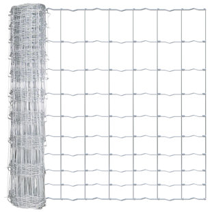 Cattle Panel, Farm Fence, Galvanized Woven Wire Fence Roll, 15/13.5 Gauge, Graduated Mesh (4.5"-8"), Animal Barrier for Cattle, Deer, Goats