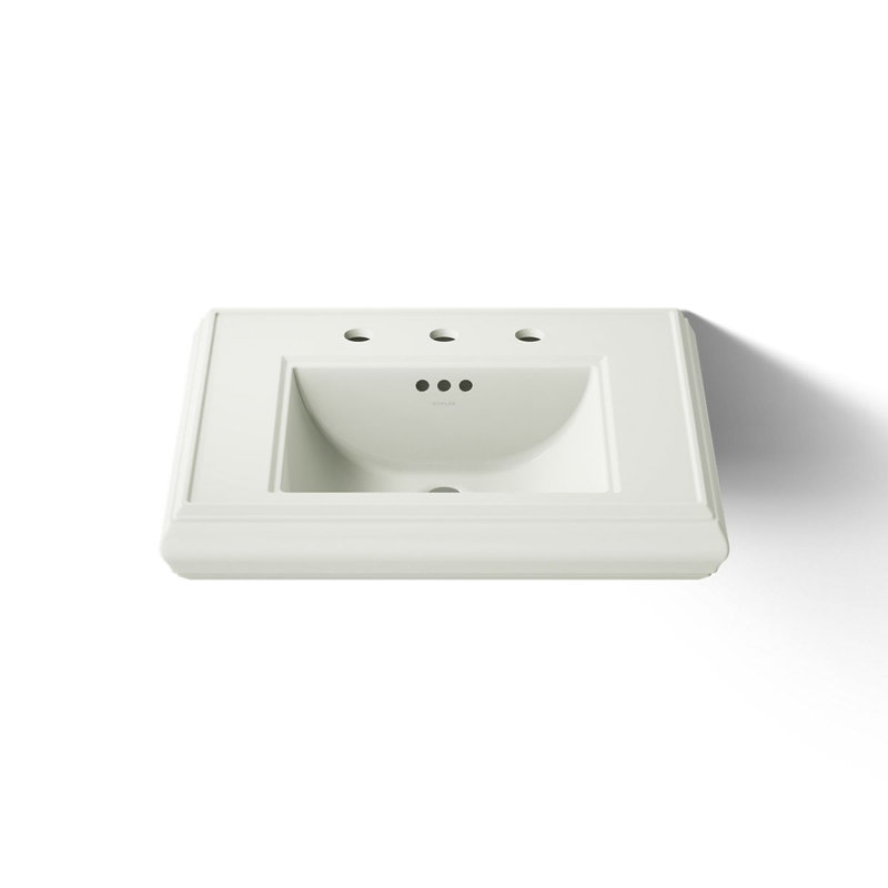 Memoirs® Pedestal Tall Bathroom Sink with Overflow, Dune, 8" Centers