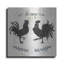 «Le Coq Silhouette Sq Words» par Courtney Prahl, art mural en métal-466413654