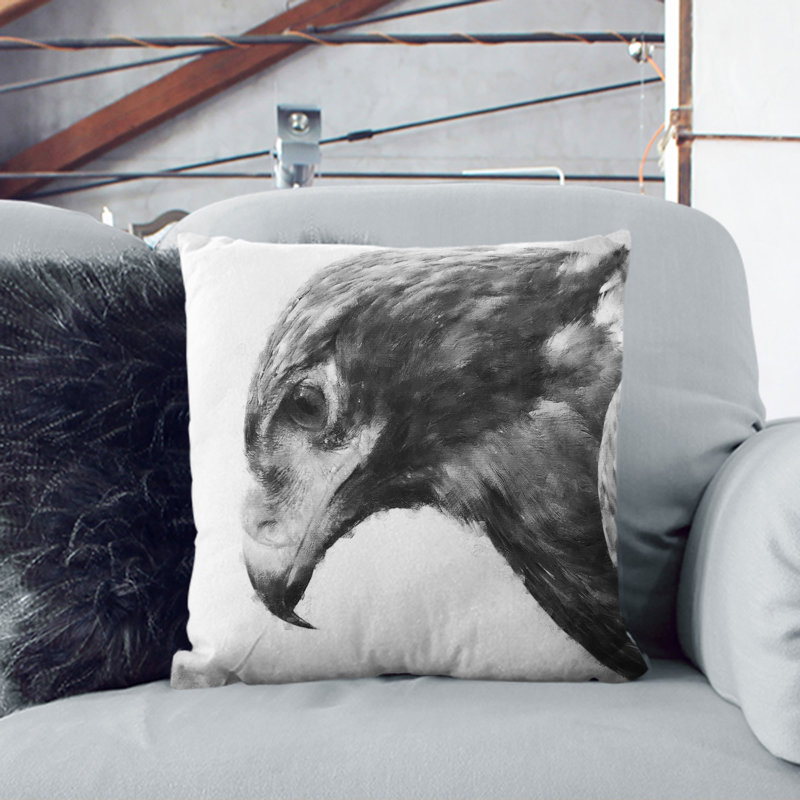 Square Cushion, 55cm H x 55cm W x 20cm D, White