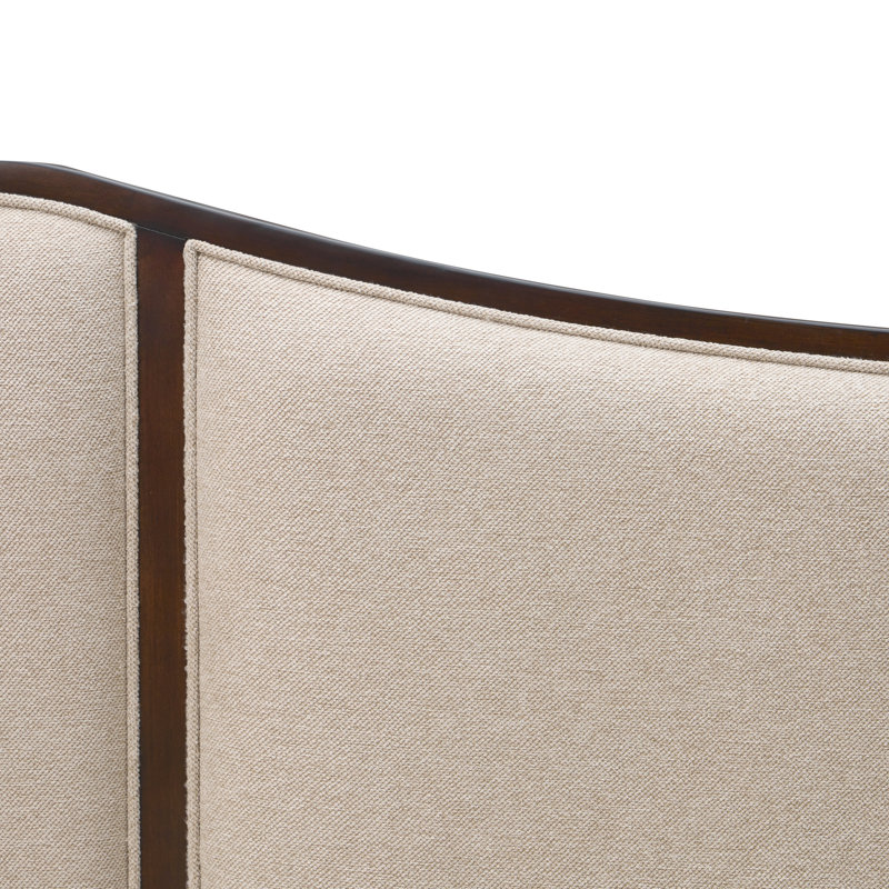 Camellia Field Upholstered Wingback Bed, Queen