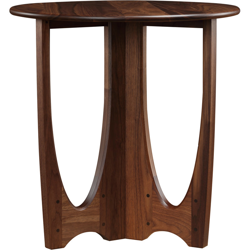 Walnut Grove Drink Table - Stone Top, 26.5" H x 26" W x 26" D