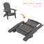 Chaise Adirondack pliante en plastique Shubhika-845593938