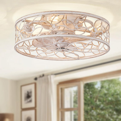 Ventilateurs de plafond en cage avec lumières