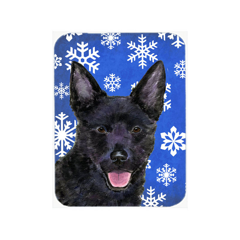 Planche à découper en verre kelpie australian allée Ashlynn, Bleu / Blanc