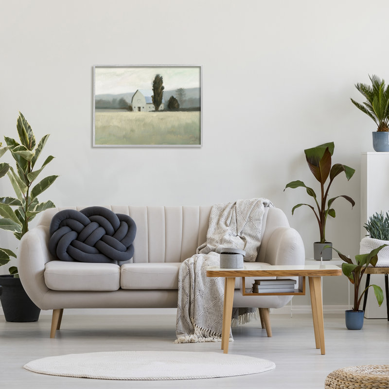 «Farmside Landscape» par James Wiens - impression sur toile, H 24 po x l 30 po, Estampe numérique Farmhouse