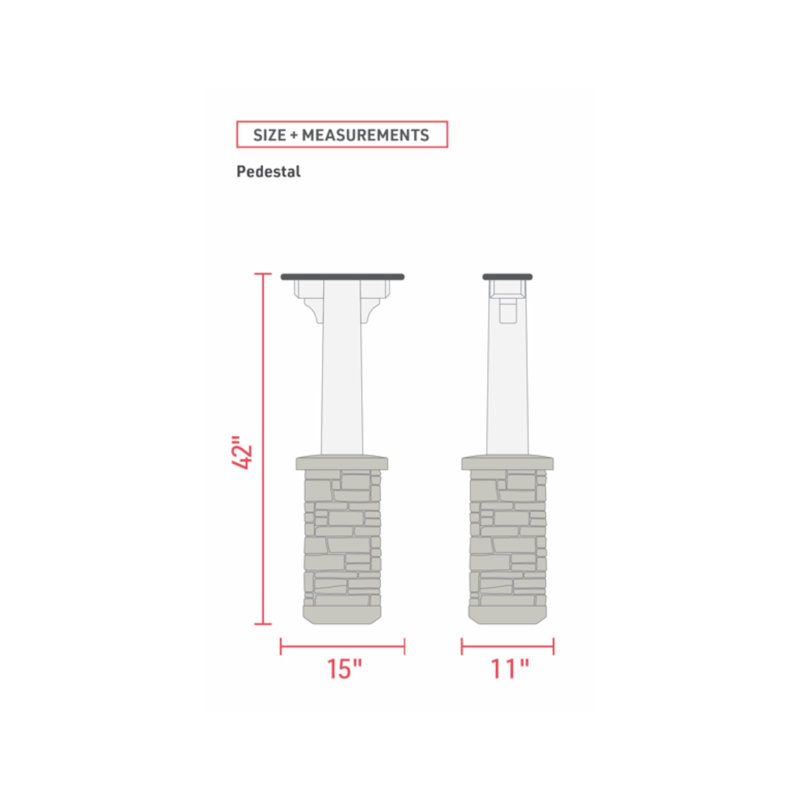 PAK Premium Mailbox Post Pedestal Classic White