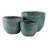 Clay Planter Set - Durable Rounded Ceramic Planters With Smooth Textured Design And Minimalist Style For Indoor Or Outdoor Display - Set Of 3