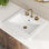 Lavabo de salle de bain encastré rectangulaire en céramique avec trou pour robinet et trop-plein Los Flexi
