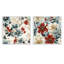 Ordaz - ensemble de 2 collages carrés floraux-101852804-101852801
