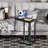 C Shaped End Table, Couch Side Table Slide Under Sofa Bed, Snack Tray for Coffee in Living Room-622210953-622210952