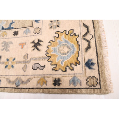 Modern Oushak Khaki Rug 8'1" x 10'1"